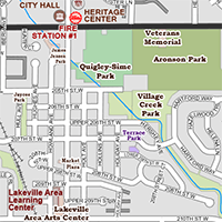 Map of downtown Lakeville
