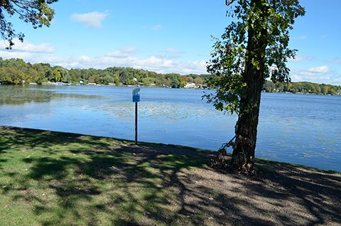 Orchard Lake Beach shoreline